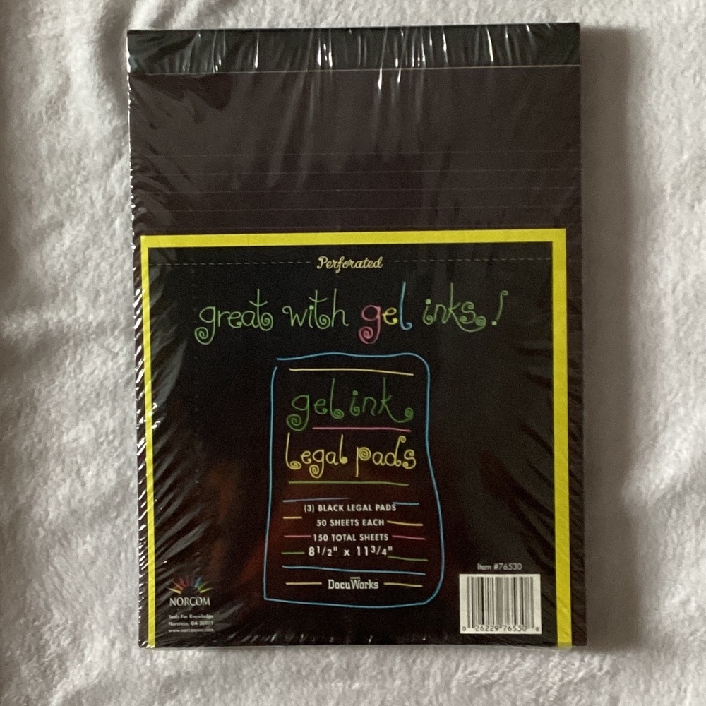 NEW Norcom Gel Ink Legal Pads Docuworks